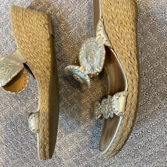 Women’s Platinum Jack Rogers Wedges - Picture 6 of 9